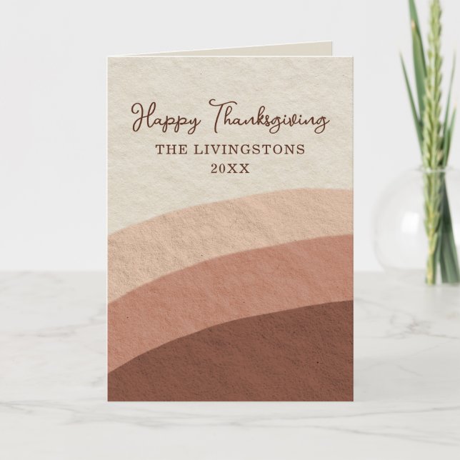 Feliz Día de Acción de Gracias - Tarjeta de Saludo (Anverso)
