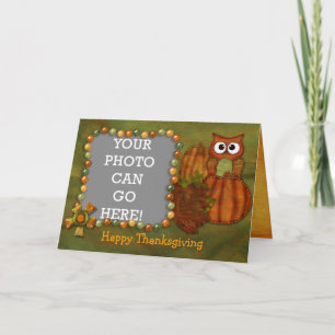 Feliz Día de Acción de Gracias - Tarjeta de saludo