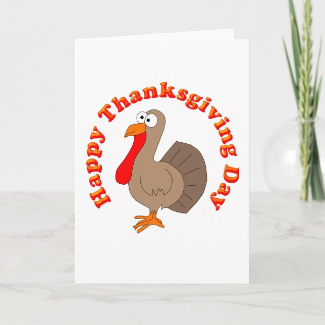 Feliz Día de Acción de Gracias, tarjeta de Turquía (Anverso)