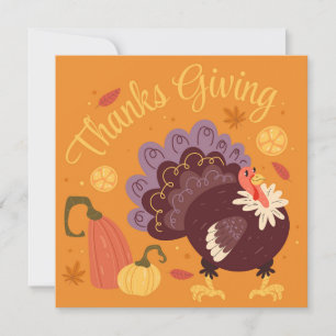 Feliz Día de Acción de Gracias, tarjeta de vacacio