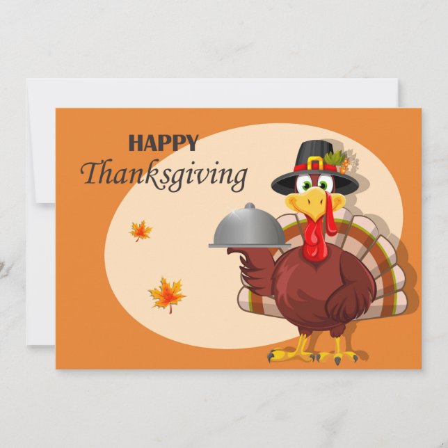 Feliz Día de Acción de Gracias, tarjeta de vacacio (Anverso)