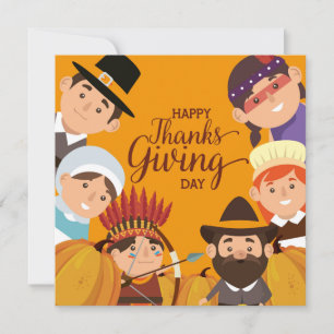 Feliz Día de Acción de Gracias, tarjeta de vacacio