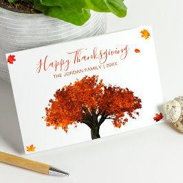 Feliz Día de Acción de Gracias, tarjeta de vacacio