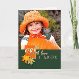 Feliz Día de Acción de Gracias. Tarjeta fotográfic