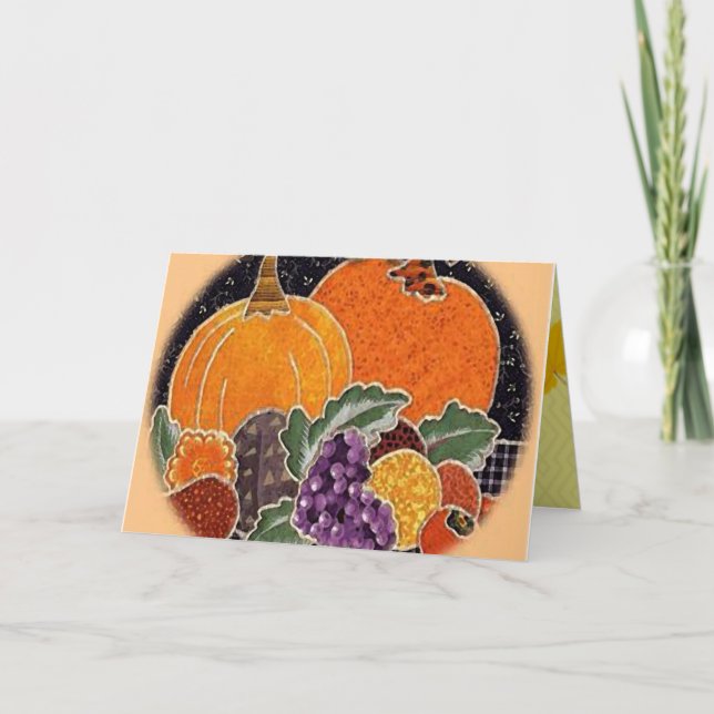 Feliz Día de Acción de Gracias - Tarjeta Yummies (Anverso)