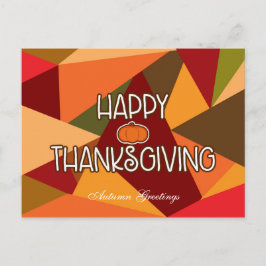 FELIZ DÍA DE ACCIÓN DE GRACIAS Triángulos Tarjeta