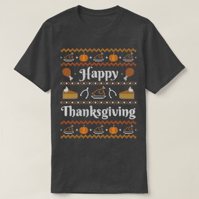 Feliz Día de Acción de Gracias, Ugly Sweater Style (Diseño del anverso)