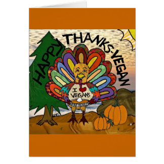 Feliz Día de Acción de Gracias Vegano Pavo
