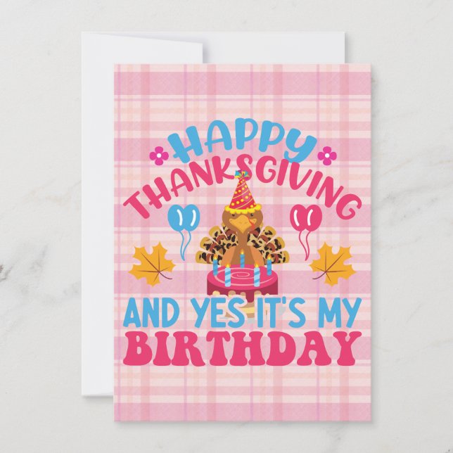 Feliz Día de Acción de Gracias y sí, es mi tarjeta (Anverso)