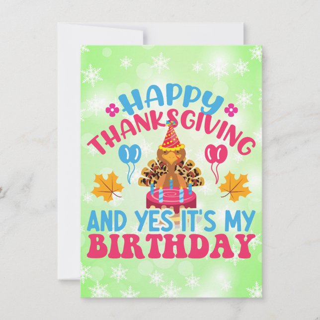 Feliz Día de Acción de Gracias y sí, es mi tarjeta (Anverso)