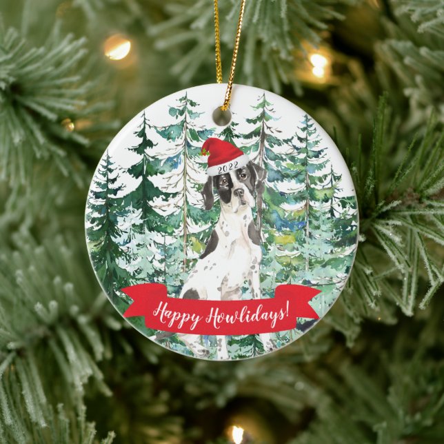Feliz Día de Amantes Inglés Puntero Ornamento de N (Árbol)