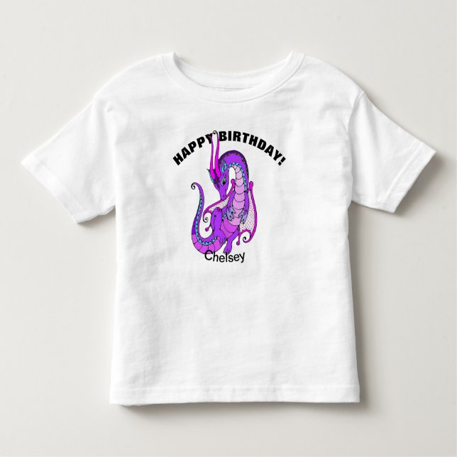 Feliz Día de Aniversario, TU NOMBRE Camiseta Edad (Anverso)