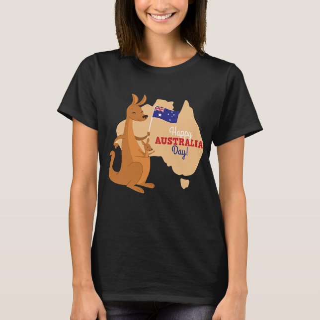 Feliz Día de Australia Camisa Graciosa camiseta ca (Anverso)