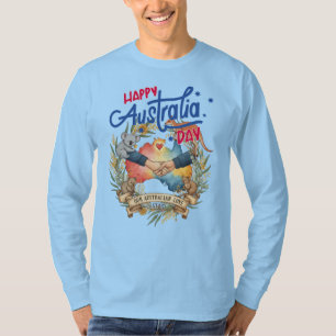 Feliz Día de Australia Camiseta Manga Larga Unidad