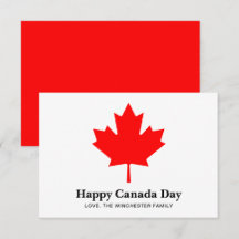 Feliz Día de Canadá personalizado texto con hoja d