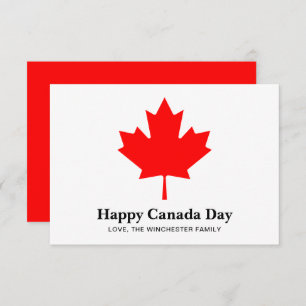 Feliz Día de Canadá personalizado texto con hoja d