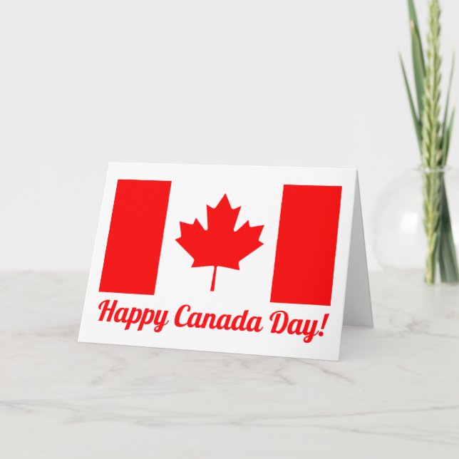 Feliz Día de Canadá tarjeta de felicitación de la  (Anverso)
