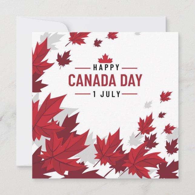 Feliz Día de Canadá tarjetas de felicitación (Anverso)