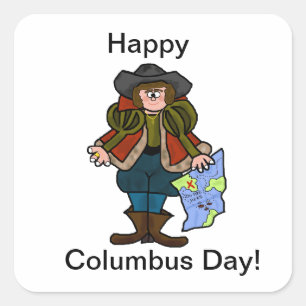 Feliz Día de Colón Pegatinas - Ver. 2