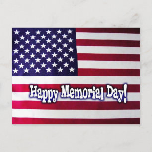 Feliz Día de Conmemoración Postal de Bandera Ameri