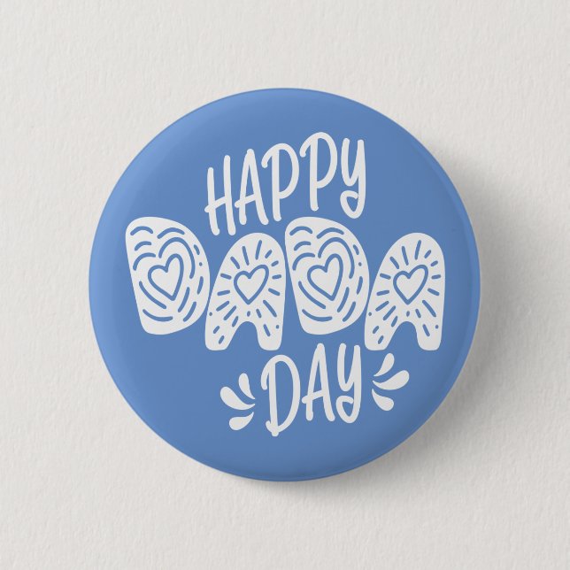 Feliz Día de Dada Feliz Día del Padre | Botón Pin (Anverso)