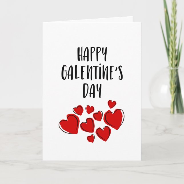 Feliz Día de Galentine chicas amigos tarjeta de Sa (Anverso)