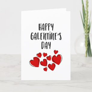 Feliz Día de Galentine chicas amigos tarjeta de Sa