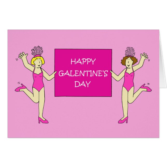 Feliz Día de Galentine el 13 de febrero (Anverso (Horizontal))