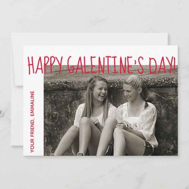 Feliz Día de Galentine, tarjeta de fotos (Anverso)