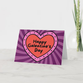 Feliz día de Galentine Tarjeta de San Valentín pla