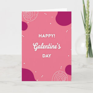 Feliz día de Galentines Doodle Tarjeta Mate