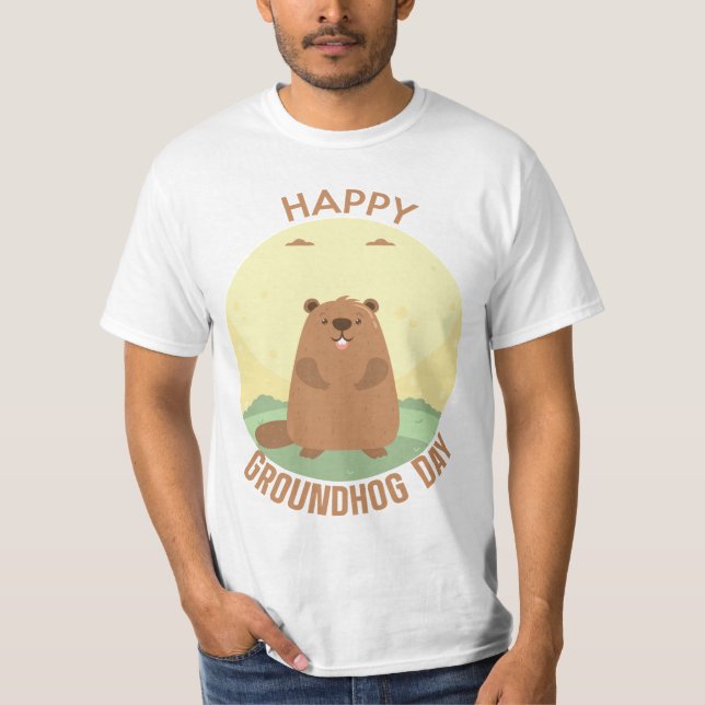 Feliz día de Groundhog, camiseta esencial (Anverso)