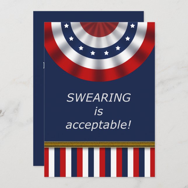 ¡Feliz Día de Inauguración! Patriótico (Anverso / Reverso)