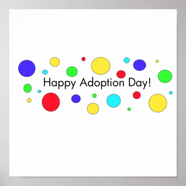 ¡Feliz Día de la Adopción! Póster (Frente)
