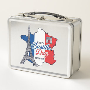 Feliz Día de la Bastilla Francia Mapa Torre Eiffel