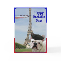 Feliz Día de la Bastilla, tarjeta de saludo al Bul