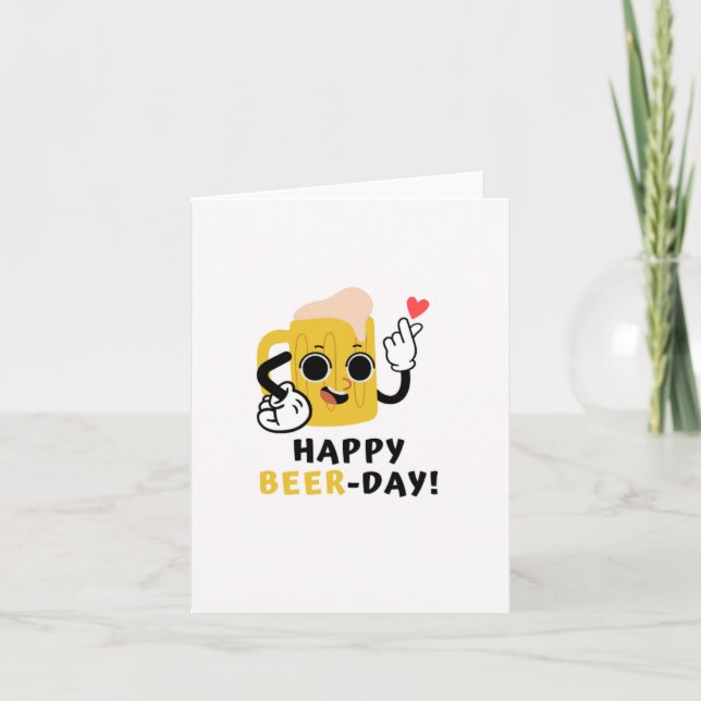 Feliz Día de la Cerveza con tarjetas de felicitaci (Anverso)