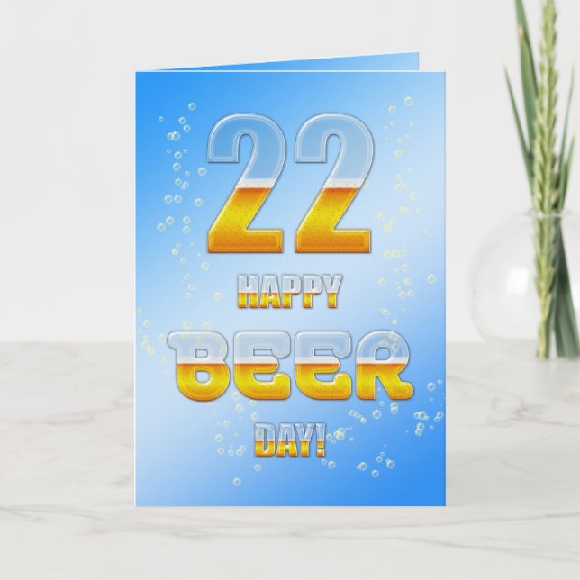 Feliz Día de la Cerveza, tarjeta de cumpleaños 22 (Anverso)