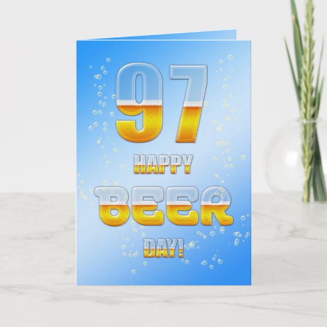 Feliz Día de la Cerveza, tarjeta de cumpleaños 97 (Anverso)