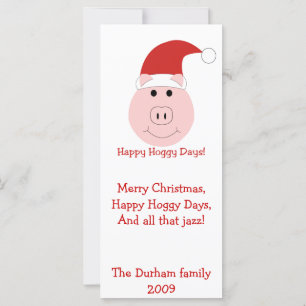 Feliz Día de la Hoggy Navidades Tarjetas y estacio
