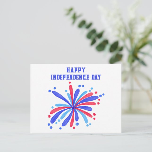 Feliz Día de la Independencia - Tarjeta postal del (Anverso de pie)