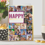 Feliz Día de la Madre 17 Collage de fotos de oro<br><div class="desc">Relieve metalizado de oro de lujo tarjeta de foto personalizada del día de la madre - o editar para crear una tarjeta de personalizado de collage de fotos para cualquier ocasión que quieras! La plantilla de fotos está configurada para agregar 17 imágenes que se muestran como 16 en formato cuadrado...</div>