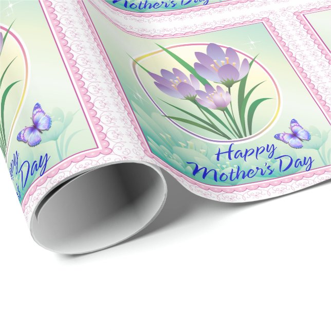 Feliz Día de la Madre 2  Papel de Regalo (Esquina del rollo)