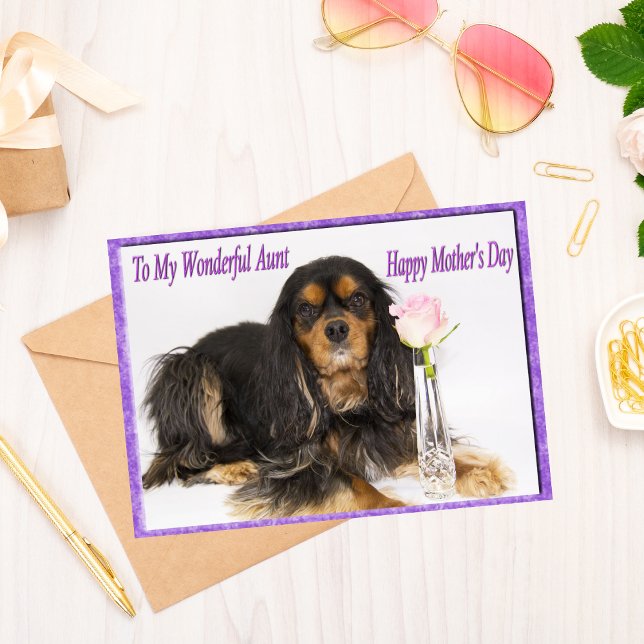 Feliz día de la madre a mi tarjeta de perro de tía (Subido por el creador)