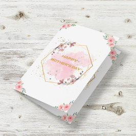 Feliz Día de la Madre acuarela Gold Foto moderna