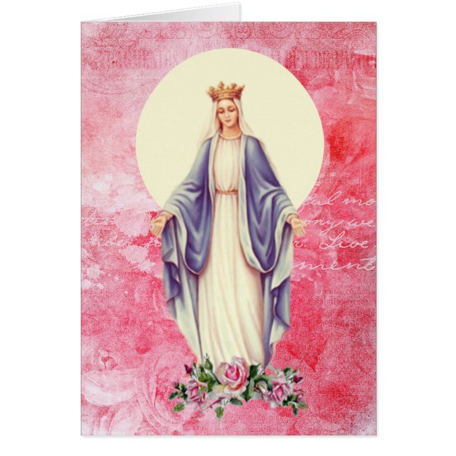 Feliz Día de la Madre Bendita Virgen María Rosa (Frente)