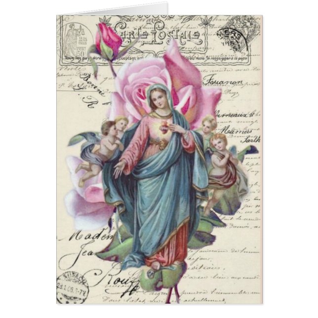 Feliz Día de la Madre | Bendita Virgen María Rosa (Frente)