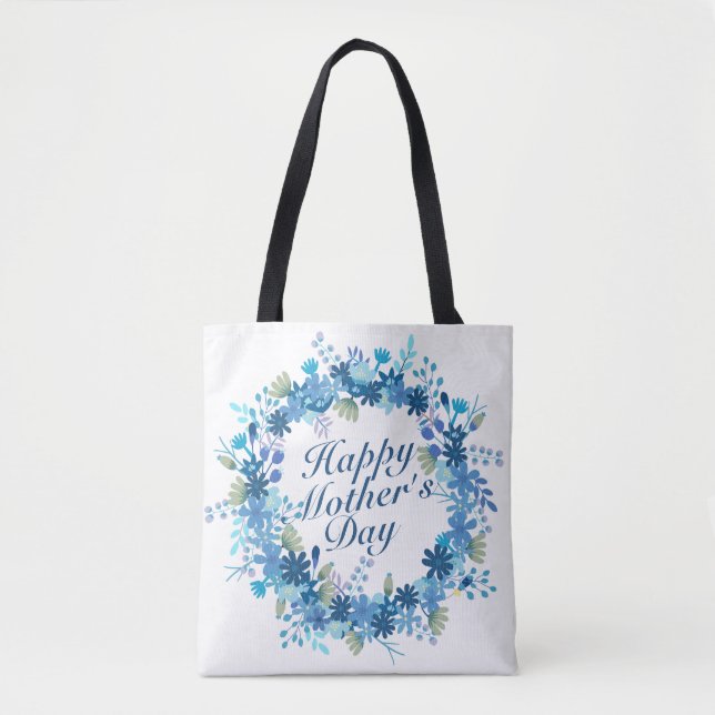 Feliz Día de la Madre Bolsa de Tote Floral de Invi (Anverso)