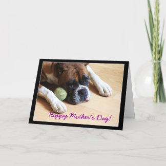 Feliz Día de la Madre Boxer Dog Tarjeta de felicit