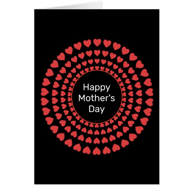Feliz Día de la Madre Círculo cardíaco Mandala en  (Frente)